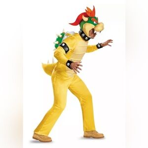 Men's Yellow Costume with Red and Green Accents